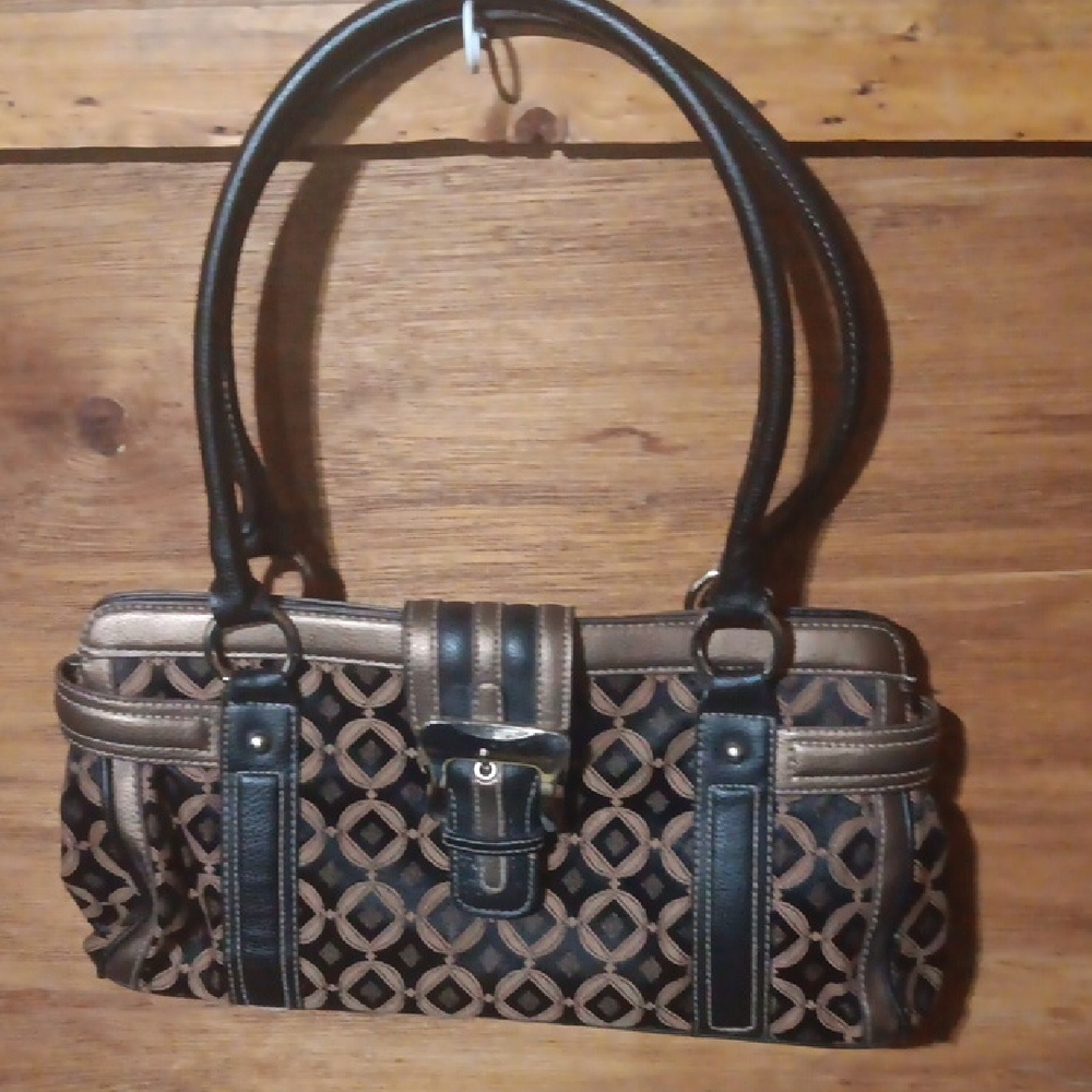 Elegant Brown and Black Women's Handbag
